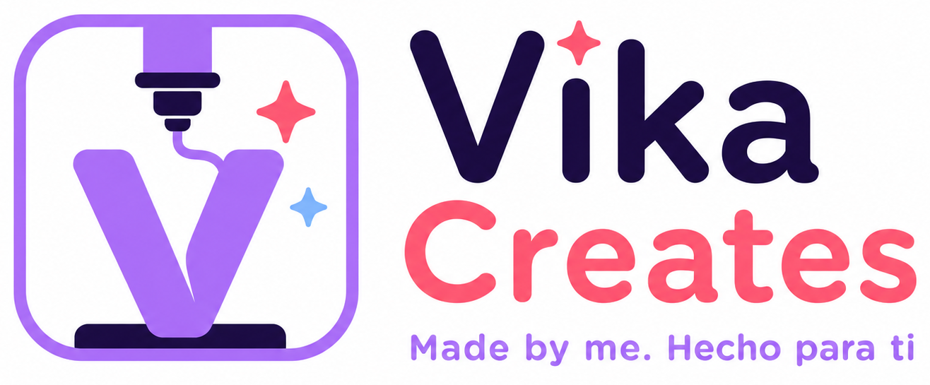 Vika Creates — Made by me. Hecho para ti. Logo oficial